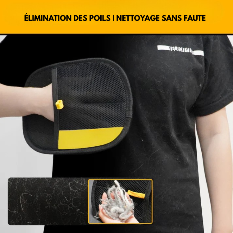 Gants de nettoyage pour poils d'animaux